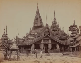 Courtyard of a Burmese Temple, Mandalay